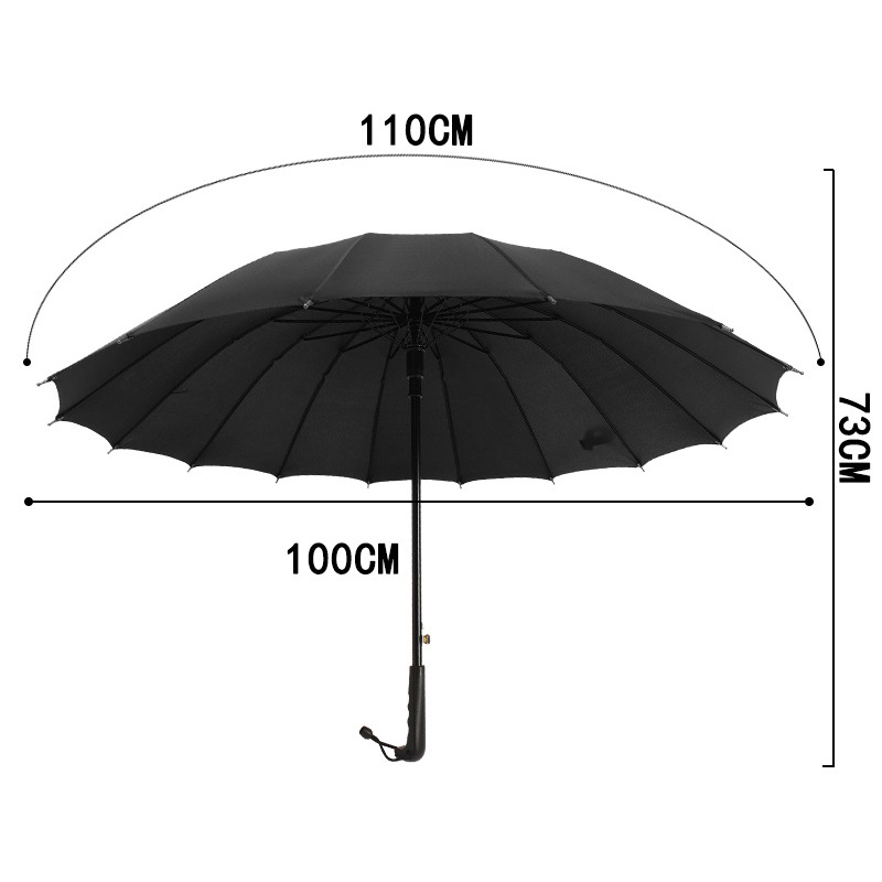 傘 メンズ 軽量 大きい 晴雨兼用 雨傘 16本骨 丈夫 超撥水 直径100cm 無地 風に強い レ...