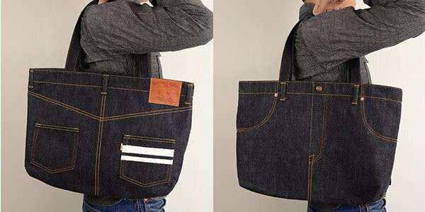 桃太郎ジーンズ MOMOTARO JEANS B-11-S 出陣デニム トートバッグ 桃太郎ジーンズ MOMOTARO JEANS B-11-S 出陣デニム トートバッグ