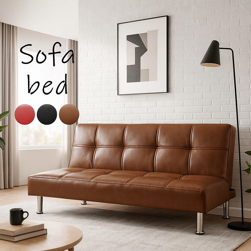 ソファーベッド 一人用 3人掛け リクライニング 合皮 北欧 おしゃれ