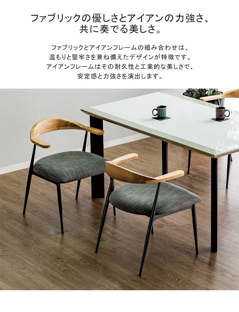 ダイニングチェア 2脚セット 完成品 北欧 おしゃれ アイアン 曲げ木