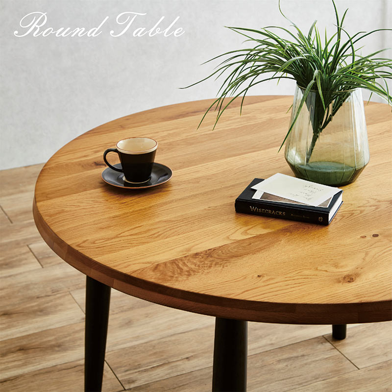 一枚板風 丸テーブル ダイニングテーブル おしゃれ 北欧 円形 110 4人