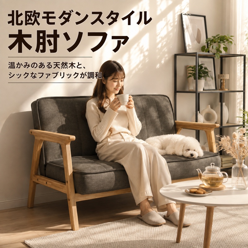 ソファ 2人掛け ペット対応 引っかき傷に強い コンパクト ファブリック