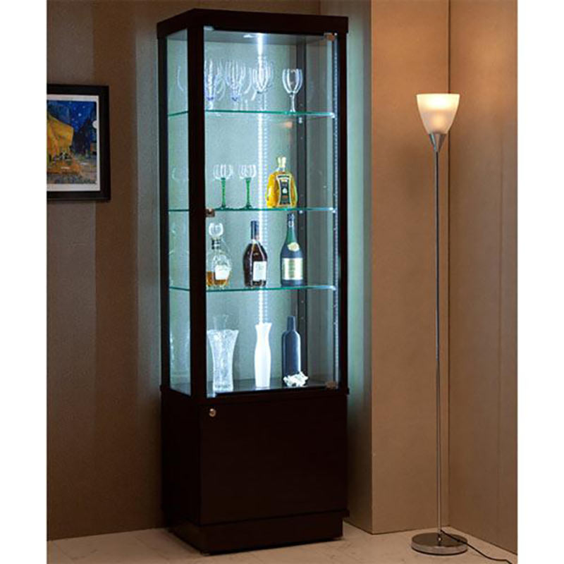 5日P9%〜 コレクションケース 幅60cm 鍵付き 完成品 白 ブラウン