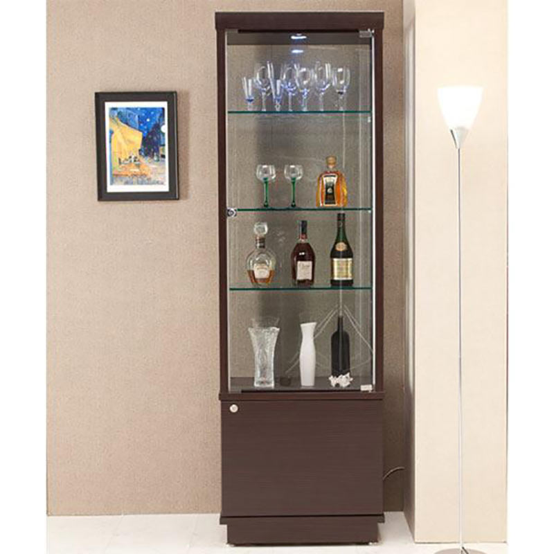 コレクションケース 幅60cm 鍵付き 完成品 白 ブラウン フィギュア