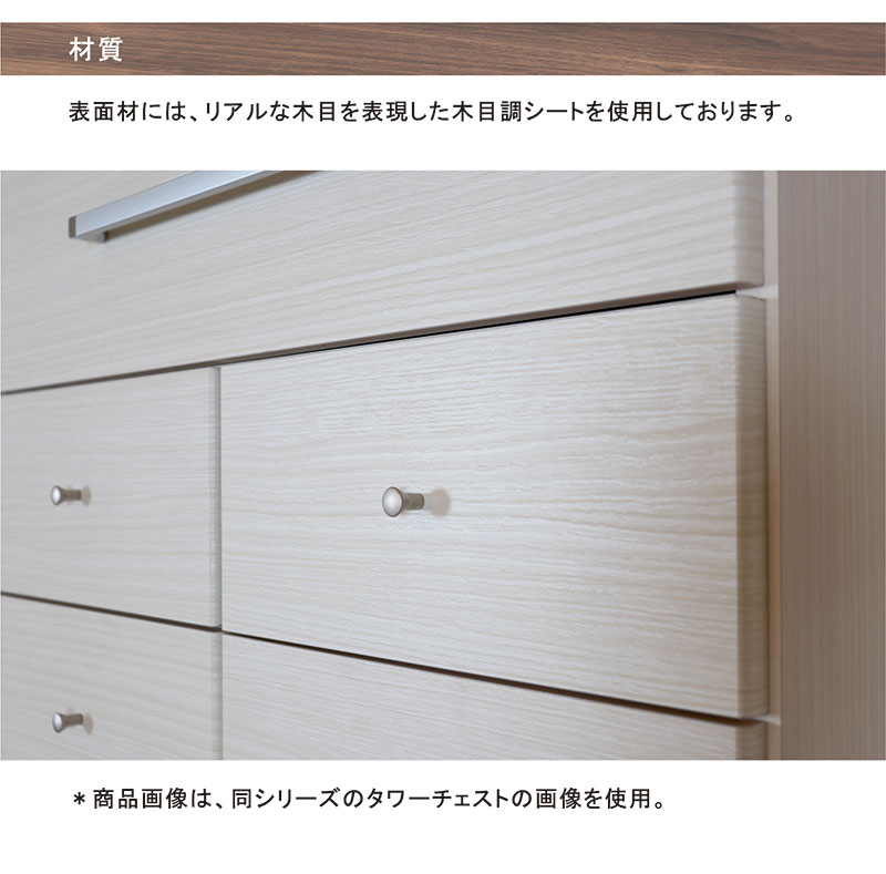 ワードローブ クローゼット 2段 扉 幅80 高さ180 木製 ハンガーラック