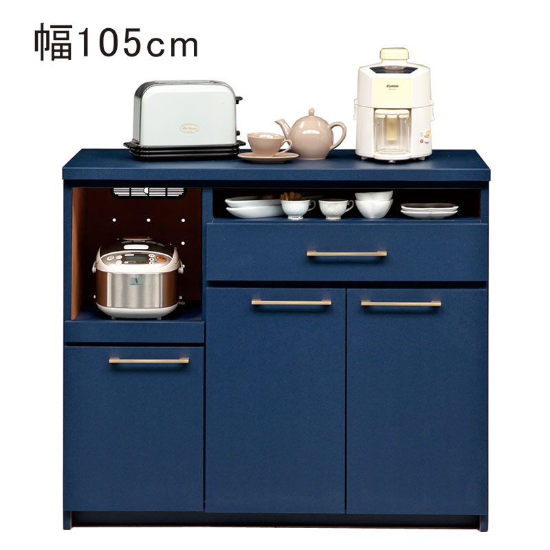 5日つく日 P最大9%〜キッチンカウンター 下収納 105 レンジ台 完成品