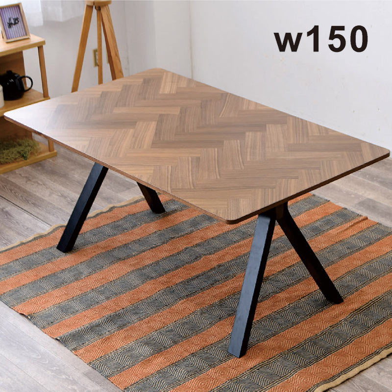 ダイニングテーブル アンティーク家具！ヘリンボーンパターン 木製テーブル カフェ ダイニングテーブル 正方形 単品 テーブル 古材 2人掛け