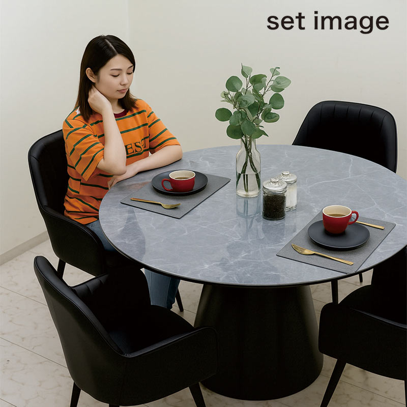 セラミック丸型ダイニングテーブル120cm 4人用 白 ceramic : 家具