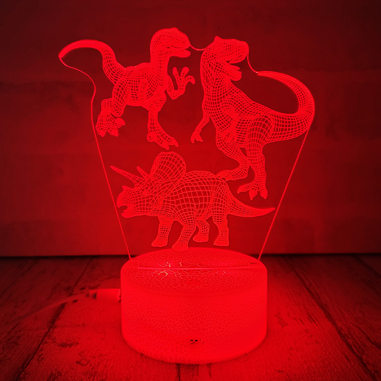 DENKO HOME（電光ホーム） 3D ライト ランプ 恐竜 ヴェロキラプトル