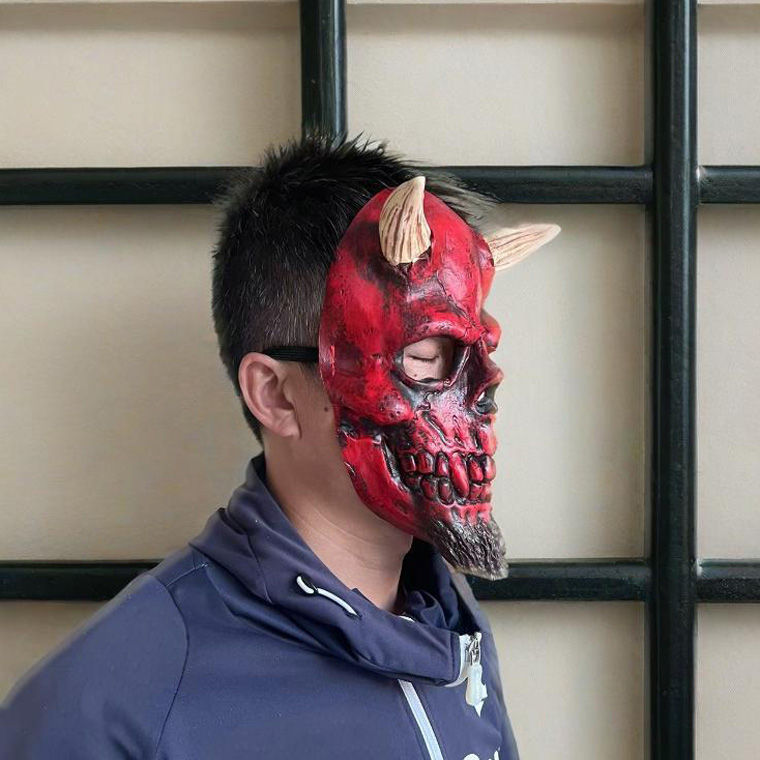 デビル マスク 赤い悪魔 般若 はんにゃ 悪魔 魔王 赤鬼 赤い お面 仮面