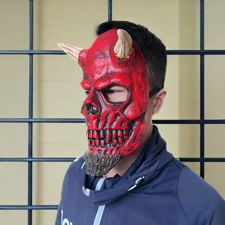 デビル マスク 赤い悪魔 般若 はんにゃ 悪魔 魔王 赤鬼 赤い お面 仮面