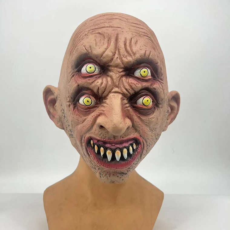 男 四つの目 エイリアン 妖怪 お化け ジョークグッズ 変人 巨人 狂人 有名人 怪獣マスク ハロウィン ラバーマスク 変装グッズ 仮装 被り物 お面 仮面