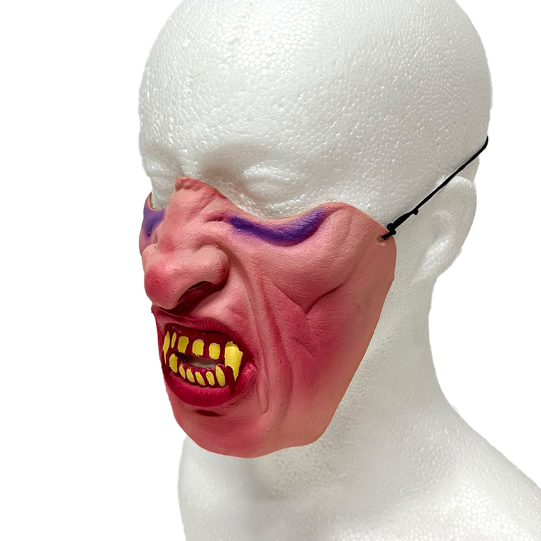 半顔マスク ホラーマスク 吸血鬼 ハロウィン ゾンビ エイリアン 妖怪 お化け お面 仮面 かぶりもの 半顔 マスク 仮装 変装 ラバーマスク リアル 半面 動物 コスプレ 変装