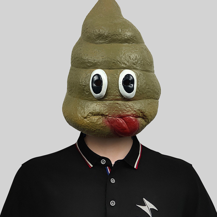 ウンコ うんち ウンコ マン ジョーク かぶりもの ラバーマスク 変装グッズ 仮装 被り物 お面 仮面 学芸会 文化祭
