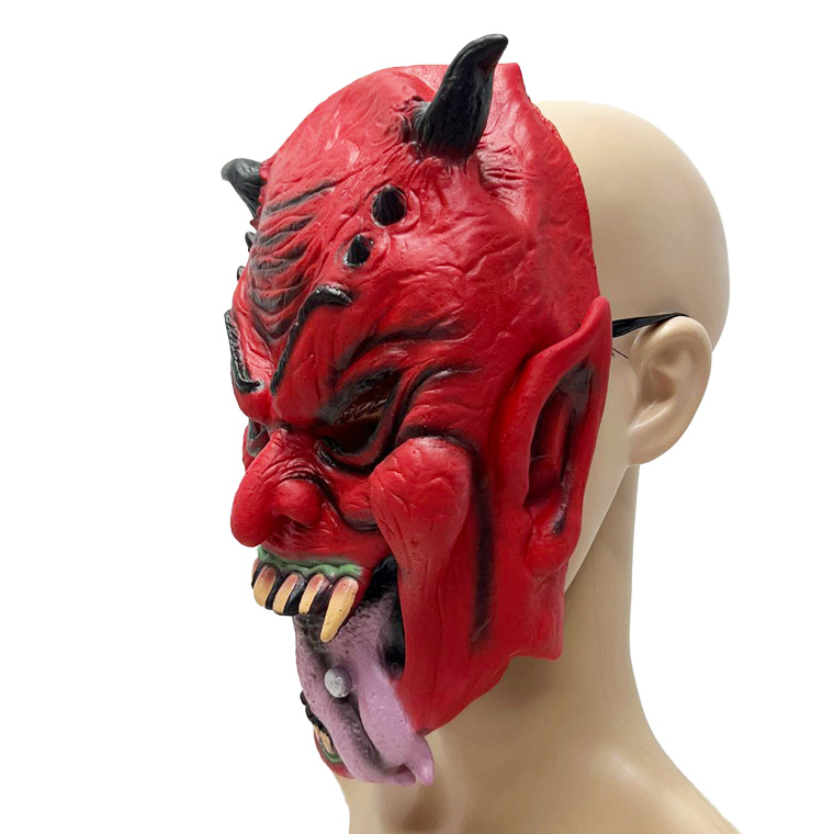 般若 はんにゃ 鬼 般若の お面 仮面 能面 怖い 豆まき 節分 鬼 赤鬼 ラバーマスク 仮装 被り物 お化け屋敷 変装 ハロウィン