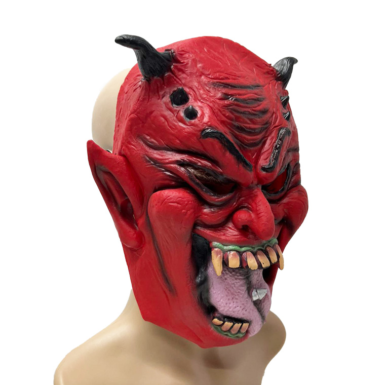 般若 はんにゃ 鬼 般若の お面 仮面 能面 怖い 豆まき 節分 鬼 赤鬼 ラバーマスク 仮装 被り物 お化け屋敷 変装 ハロウィン
