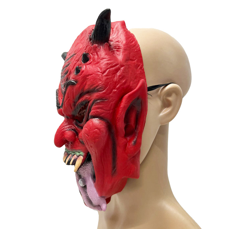 般若 はんにゃ 鬼 般若の お面 仮面 能面 怖い 豆まき 節分 鬼 赤鬼 ラバーマスク 仮装 被り物 お化け屋敷 変装 ハロウィン