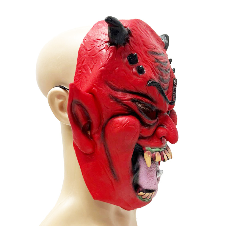 般若 はんにゃ 鬼 般若の お面 仮面 能面 怖い 豆まき 節分 鬼 赤鬼 ラバーマスク 仮装 被り物 お化け屋敷 変装 ハロウィン