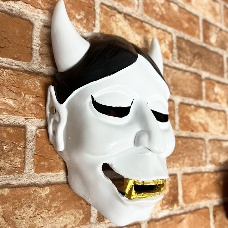 妖狐 狐 鬼 能面 妖怪 般若 はんにゃ マスク 狐のお面 樹脂製 コスプレ 般若の 仮面