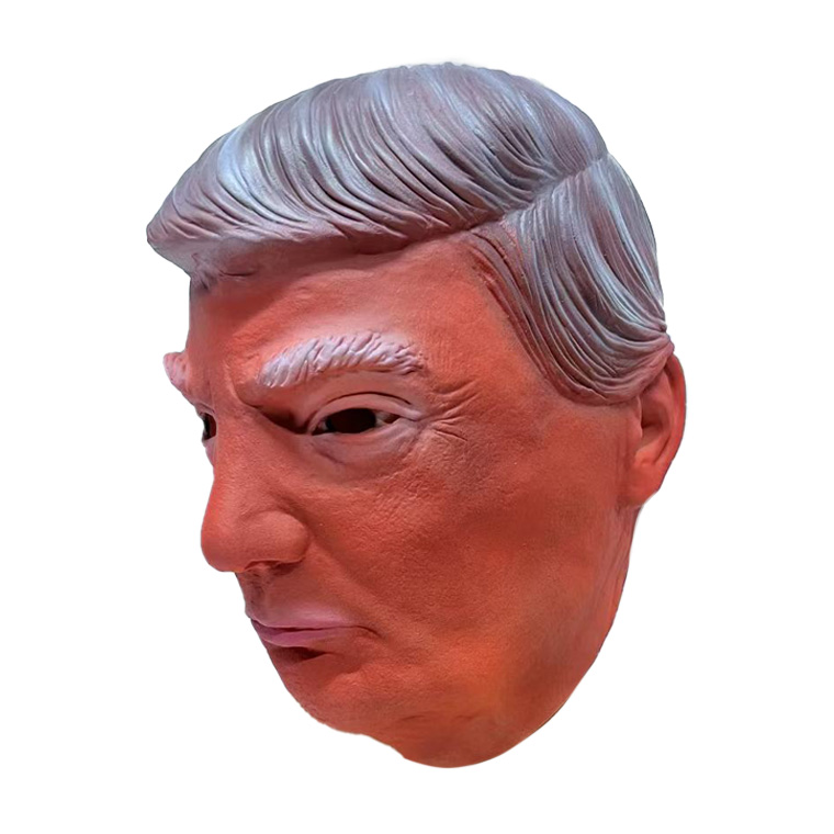 トランプ 大統領 マスク お面 仮面 かぶりもの アメリカ 赤い 帽子 変人 狂人 政治家 被り物 変装グッズ 仮装 コスプレ ハロウィン ラバーマスク 学芸会 文化祭