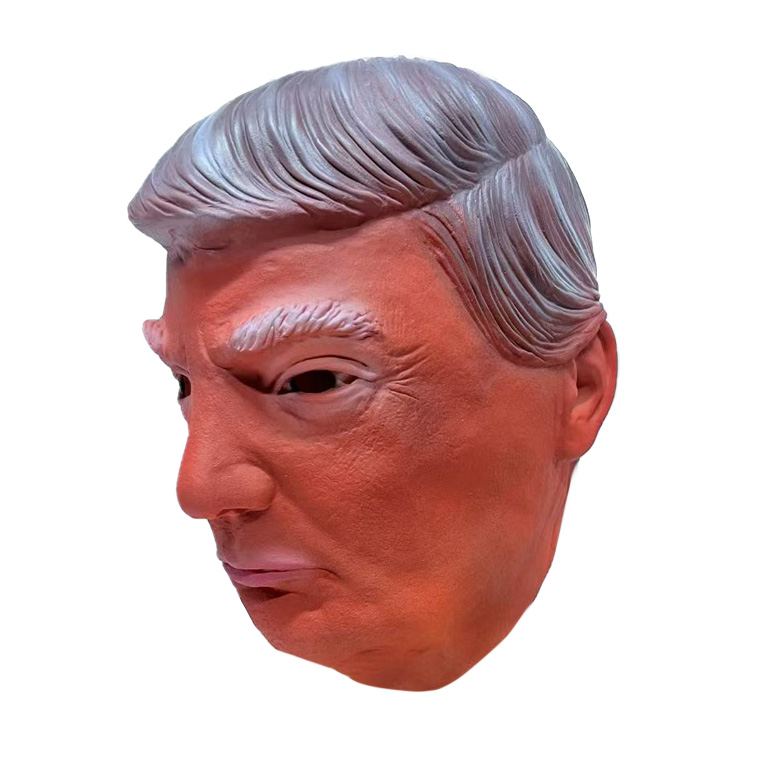 トランプ 大統領 マスク お面 仮面 かぶりもの アメリカ 赤い帽子 変人 狂人 政治家 被り物 変装グッズ 仮装 コスプレ ハロウィン ラバーマスク 学芸会 文化祭