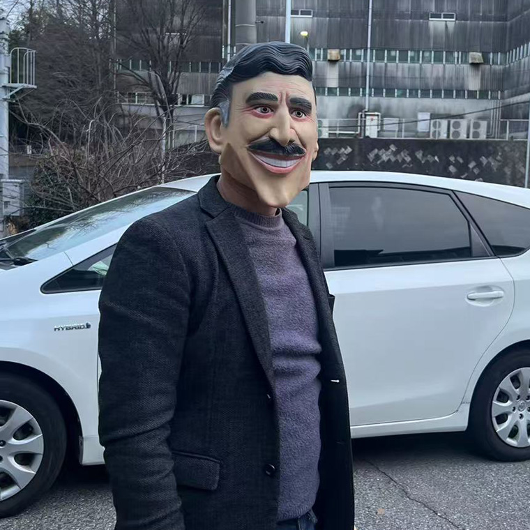 中年 外人 ダンディ ハンサム イケメン 男性 紳士 男 白人 おじさん オヤジ お面 仮面 マスク かぶりもの 被り物 変装 仮装 トルコ アラブ 中東 ヨーロッパ