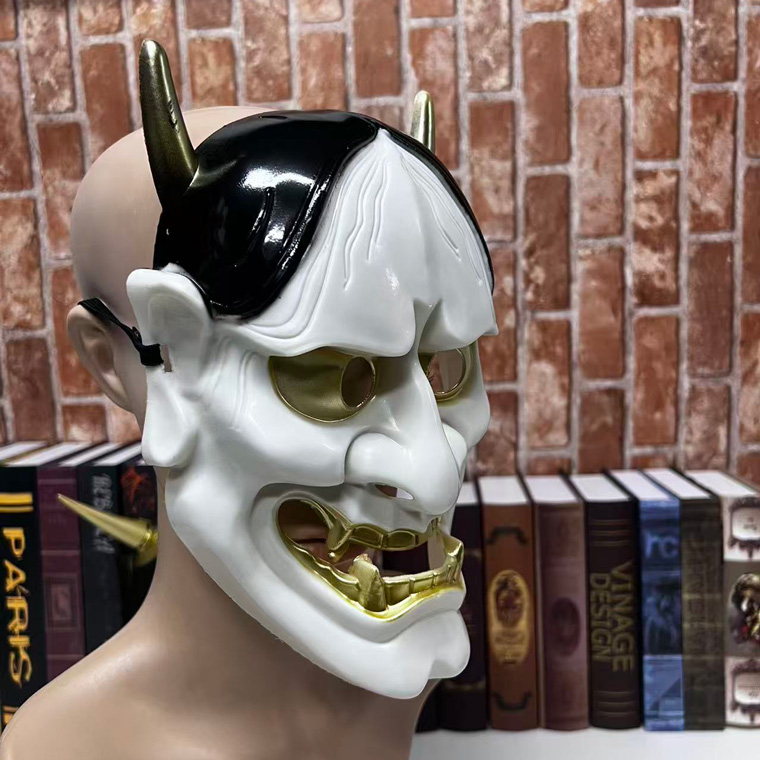 鬼若丸　確認用 般若 はんにゃ マスク 般若の お面 鬼 2個セット 軽量PVC製 かぶりもの