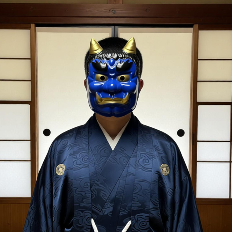 鬼 お面 3個セット PVC 軽量 赤 青 白 節分 祭り 民芸 仮装 和風