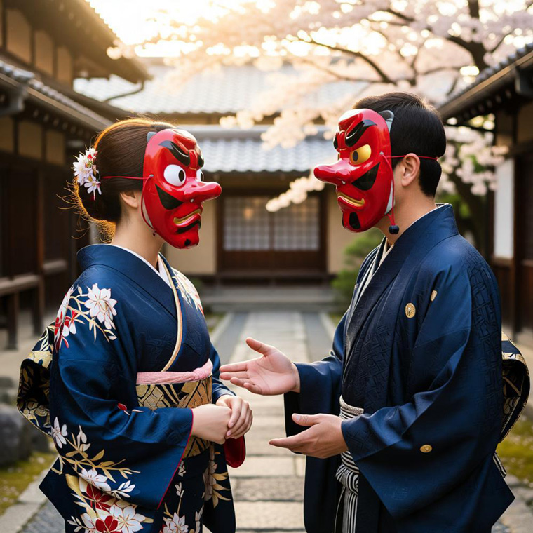 天狗 お面 2個セット PVC 軽量 スポンジ付き 赤天狗 仮装 和風 マスク