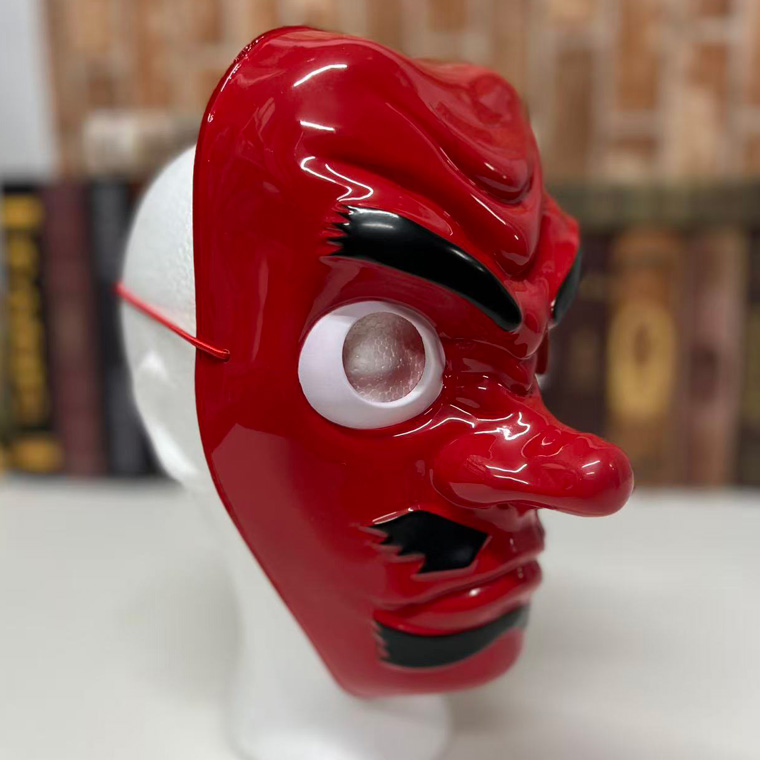天狗 お面 2個セット PVC 軽量 スポンジ付き 赤天狗 仮装 和風 マスク 祭り コスプレ 能面 ひょっとこ おかめ おたふく 般若 