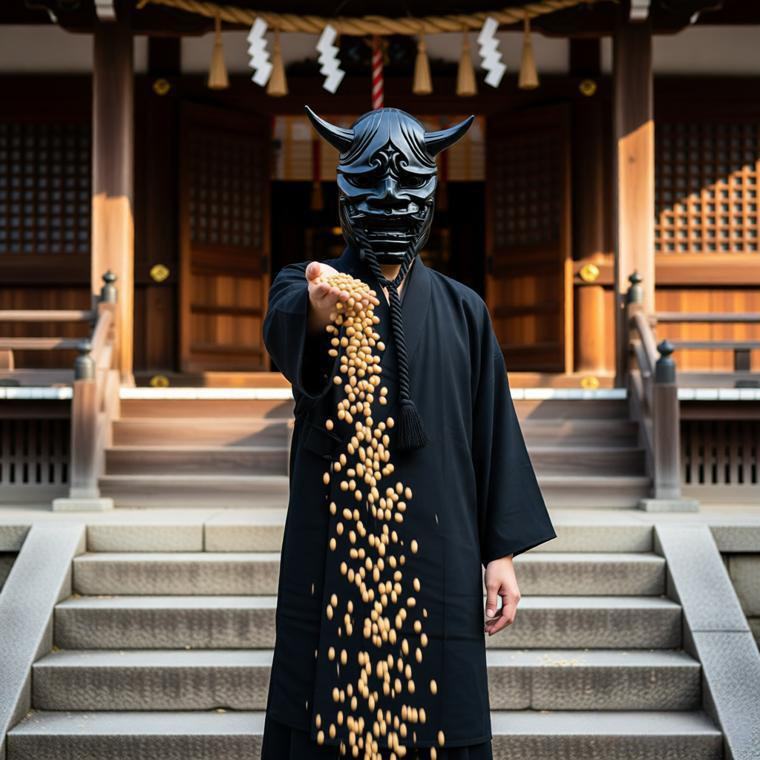 般若 はんにゃ マスク お面 黒鬼 天然ゴム製 般若のお面 重厚タイプ