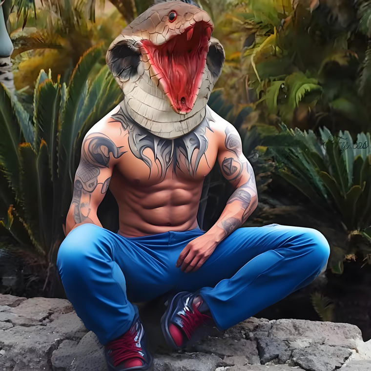 キング コブラ 蛇 ヘビ マスク お面 かぶりもの 被り物 仮面 変装 仮装