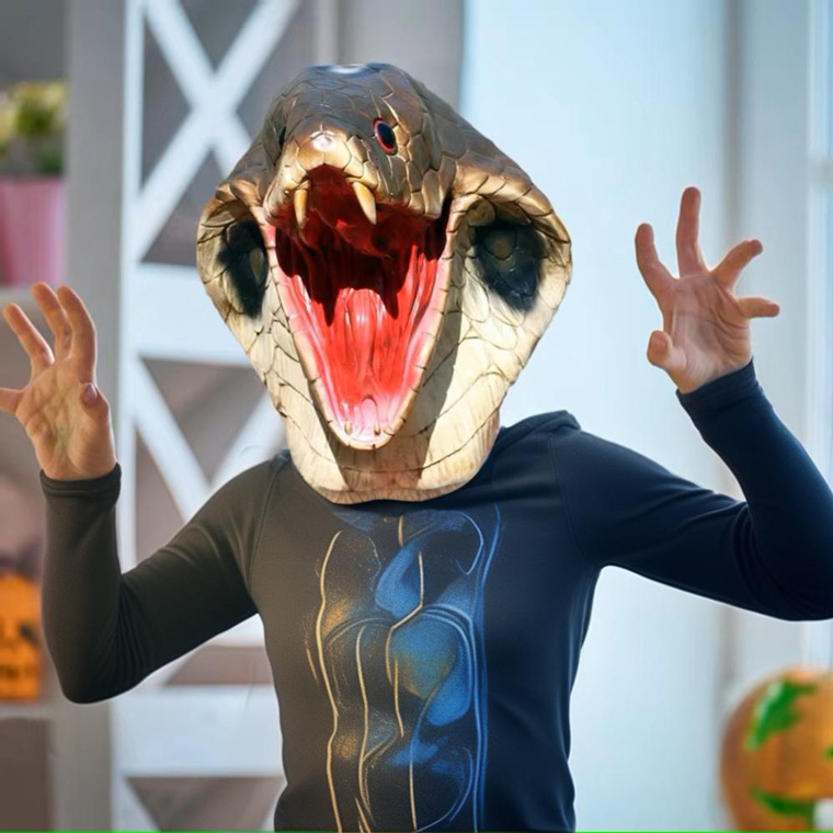 キング コブラ 蛇 ヘビ マスク お面 かぶりもの 被り物 仮面 変装 仮装