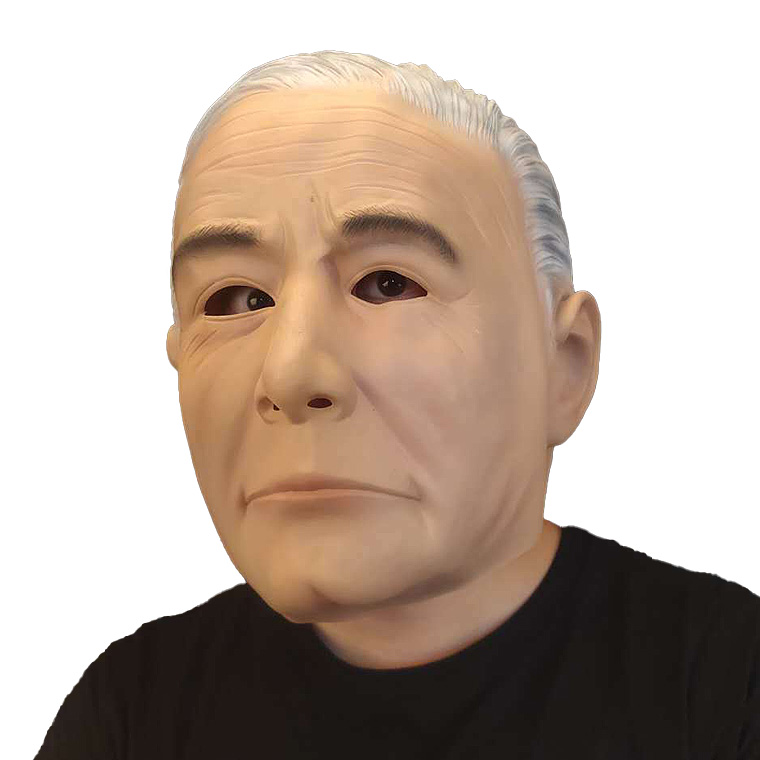 ダンディ 男性 老人 マスク お面 リアルマスクコスプレ 天然ゴム 仮装グッズ 面白い 被り物 シニア風 仮面 仮装