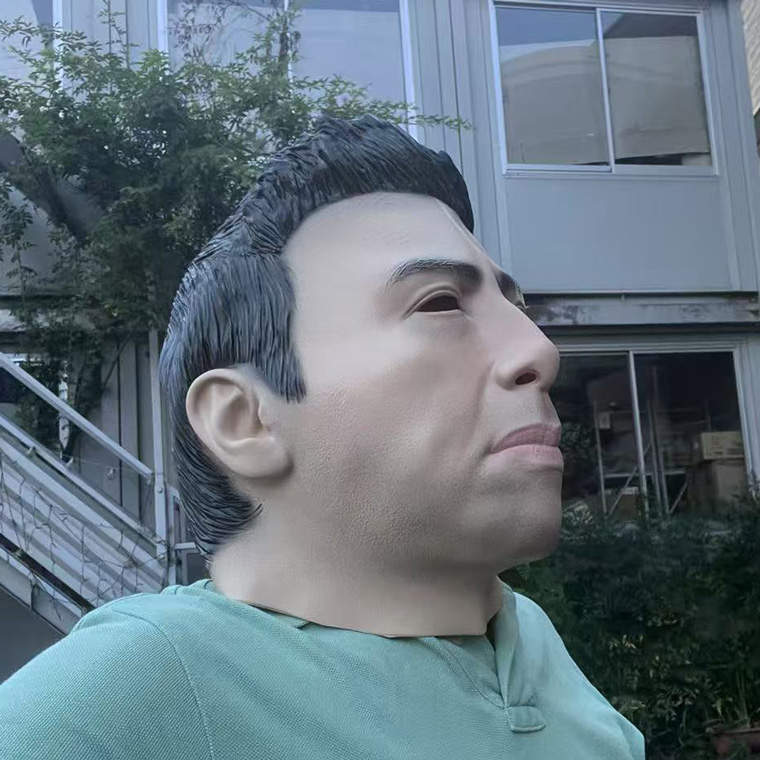 ハンサム イケメン アジア系 メンズ スター ダンディ 男性 マスク お面 リアルマスク コスプレ 青年 中年 仮装グッズ