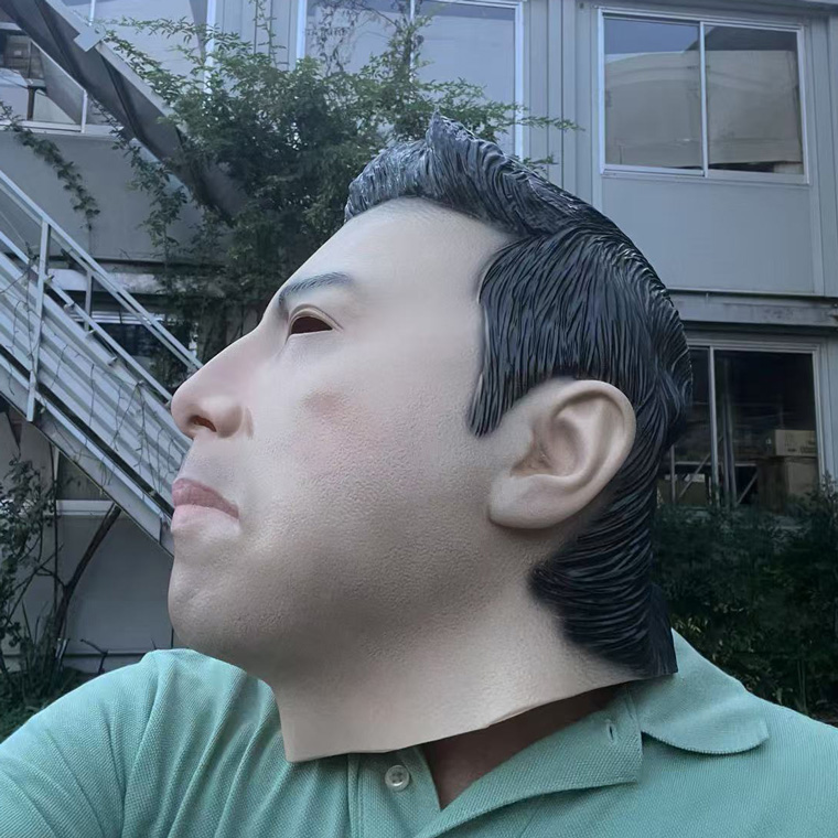 ハンサム イケメン アジア系 メンズ スター ダンディ 男性 マスク お面 リアルマスク コスプレ 青年 中年 仮装グッズ