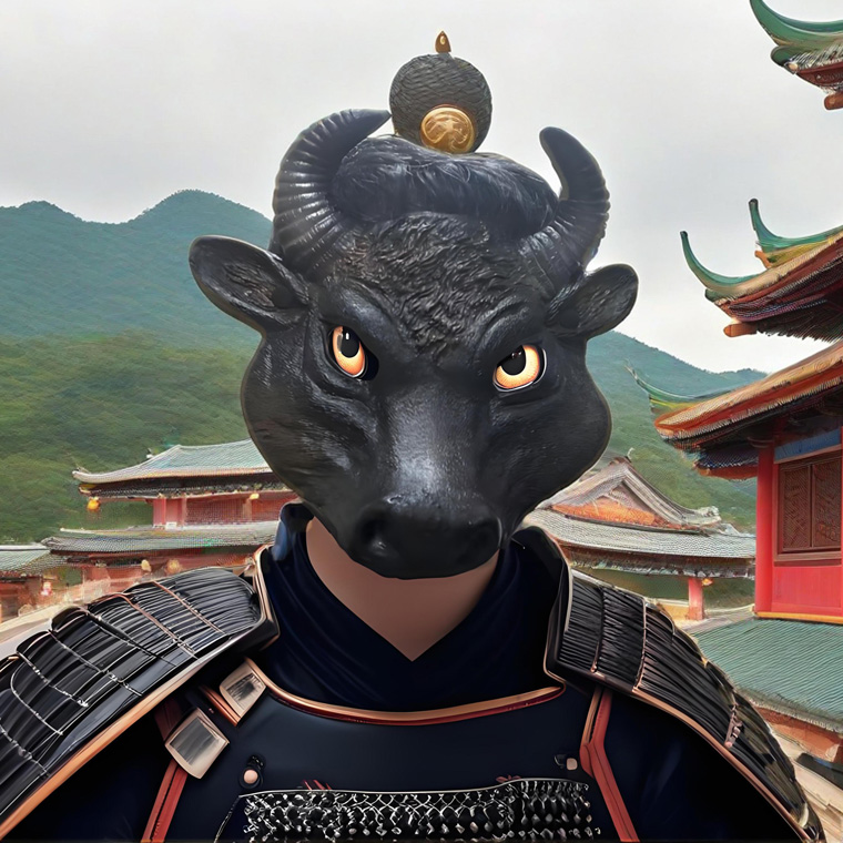 牛 ウシ 黒牛 マスク 半顔 ホラー マスク EVA製 黒牛フェイス 牛のお面 牛魔王 