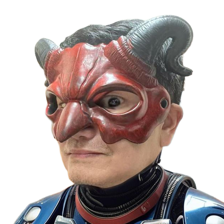 赤鬼 般若 魔王 鬼 マスク 半顔 ホラー EVA製 はんにゃ 節分 鬼