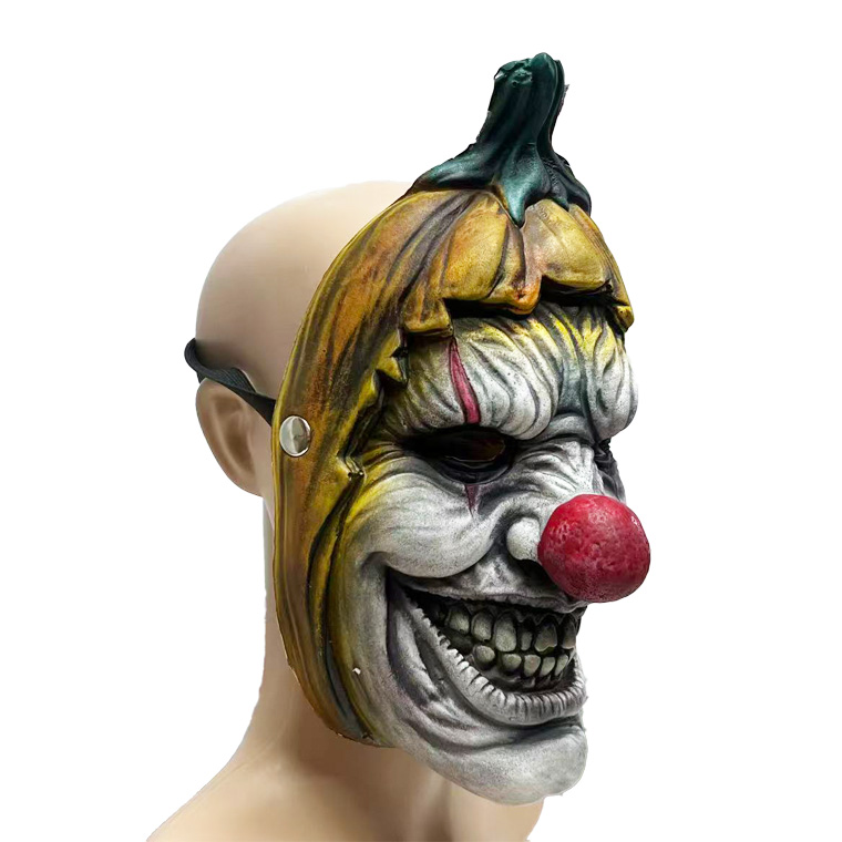 カボチャ ピエロ マスク ハロウィン 仮装 EVA製 軽量 約100g ホラー 怪物 お面
