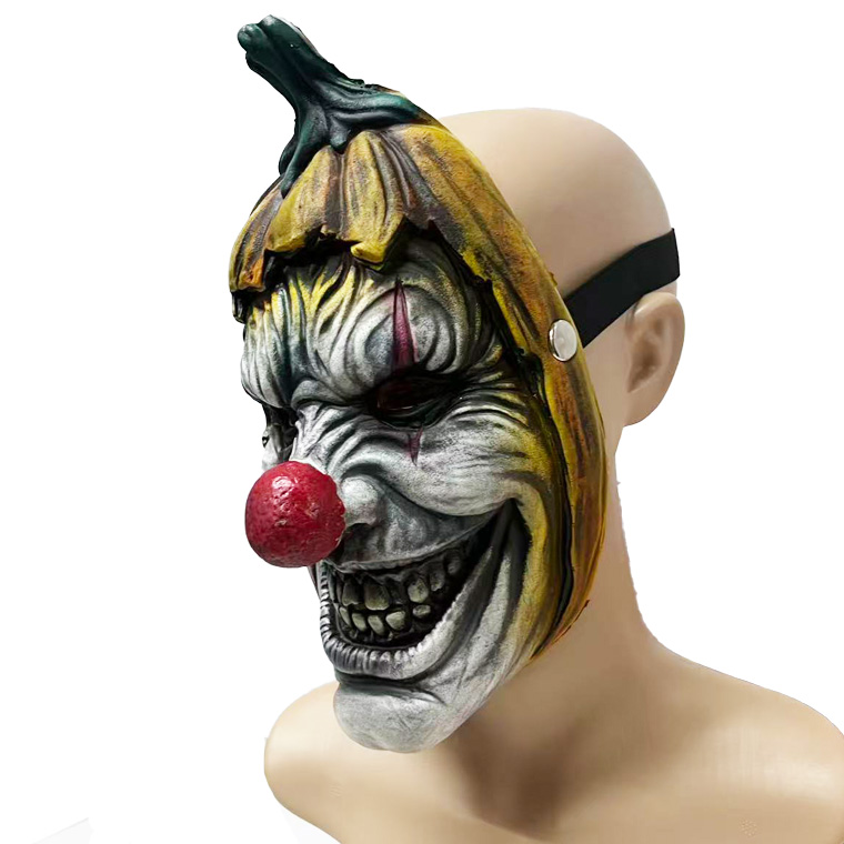 カボチャ ピエロ マスク ハロウィン 仮装 EVA製 軽量 約100g ホラー 怪物 お面
