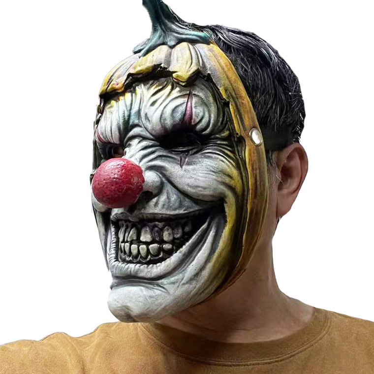 カボチャ ピエロ マスク ハロウィン 仮装 EVA製 軽量 約100g ホラー 怪物 お面