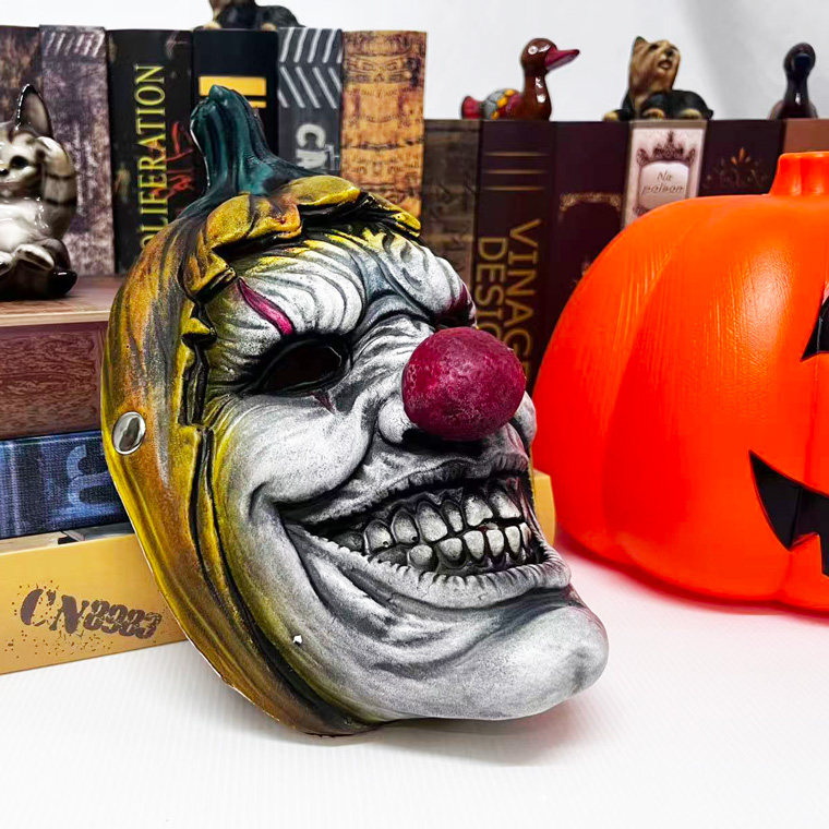 カボチャ ピエロ マスク ハロウィン 仮装 EVA製 軽量 約100g ホラー 怪物 お面