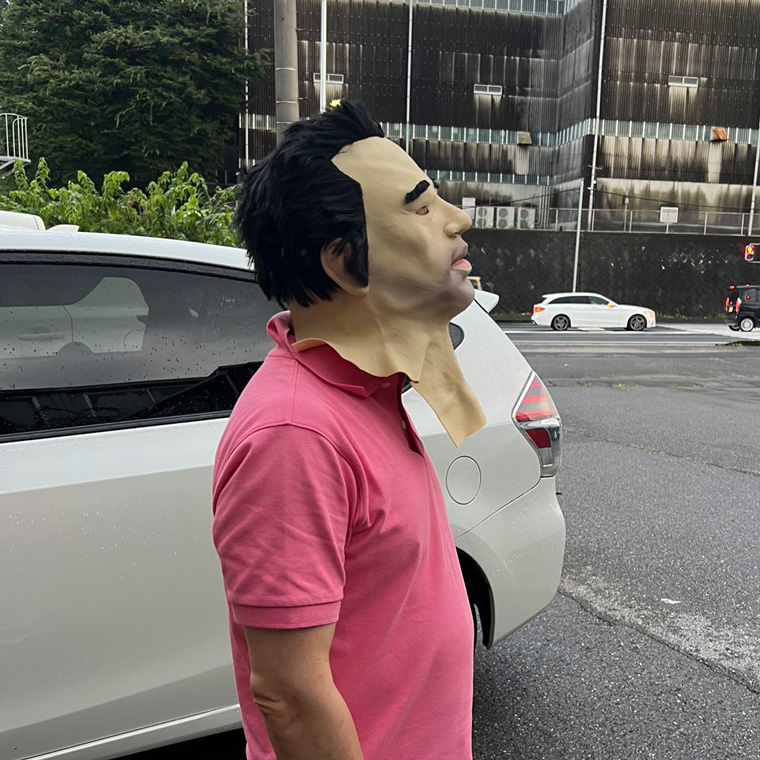 外人 ダンディー 白人 男性 中年 ハンサム イケメン マスク お面 仮面 仮装 被り物 変装 マスク かぶりもの ラバーマスク コスプレ 