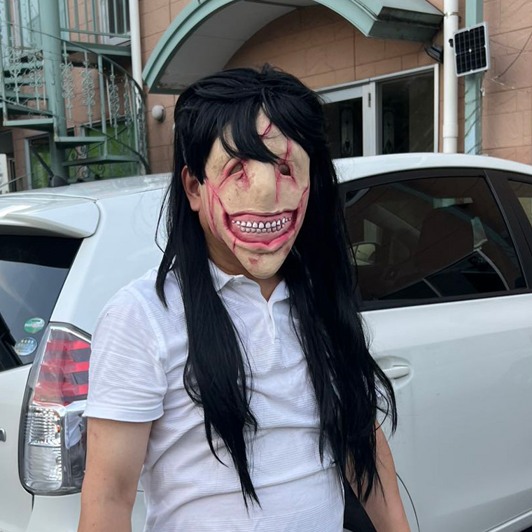  お化け 鬼女 貞子 呪い マスク ゾンビ 吸血鬼 かぶりもの エイリアン 妖怪 お化け屋敷 変装 仮装 被り物 お面 仮面 悪魔 ホラー マスク 恐怖 ハロウィン