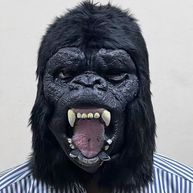 ゴリラ キングゴリラ モンスター 怪獣マスク 恐竜 お面 仮装 妖怪 リアル 仮面 かぶりもの 被り物 コスプレ