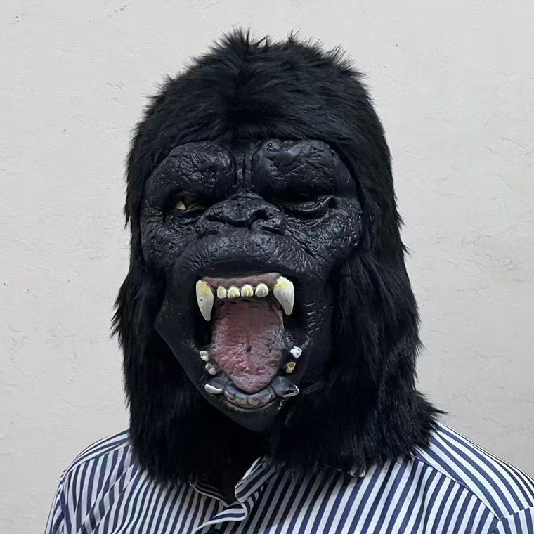 ゴリラ キングゴリラ モンスター 怪獣マスク 恐竜 お面 仮装 妖怪 リアル 仮面 かぶりもの 被り物 コスプレ