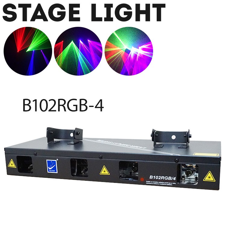 舞台照明 B102RGB4 レーザーライト レッド/グリーン コンセント式 屋内用 DMX対応 ステージ ライト