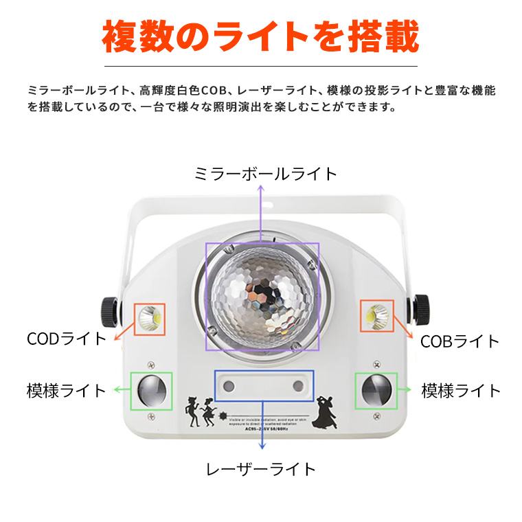 DENKO HOME（電光ホーム） エフェクトライト ミラーボール LED マルチ