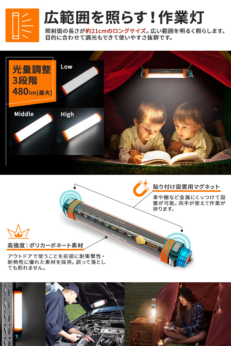 【新品・美品】 HOTO キャンピングライト, 充電式　IPX6防水 最低 価格アウトドア・釣り・旅行用品 - 【新品・美品】 HOTO