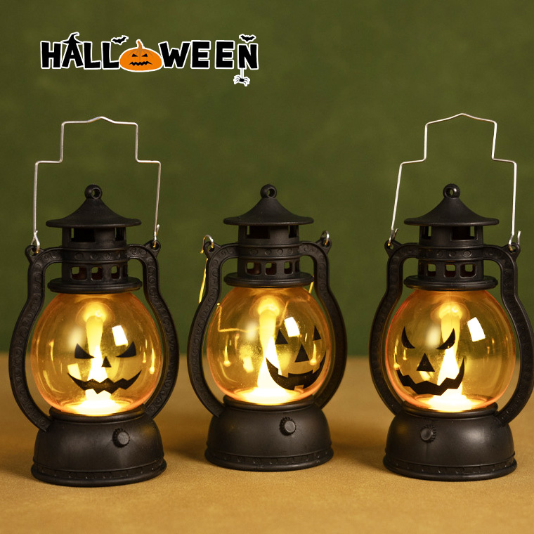 ハロウィン ライト かぼちゃ ランタン 置物 高さ12.6cm 光る LED